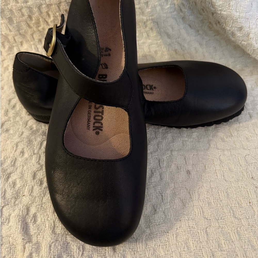 Birkenstock Boston Black Mary Jane Flats